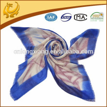 2015 digital printed wool material custom made scarf